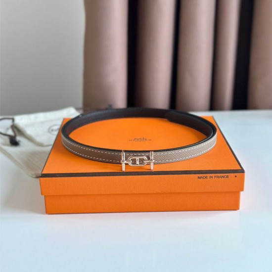 Miglior sito Replica Cintura reversibile Hermes Ancre 13MM donna Epsom Grigio Imitazioni Outlet Online