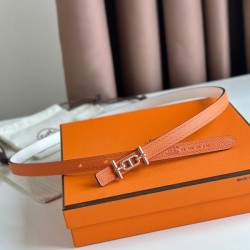 Miglior sito Replica Cintura reversibile Hermes Ancre 13MM donna Epsom Arancia Imitazioni Outlet Online
