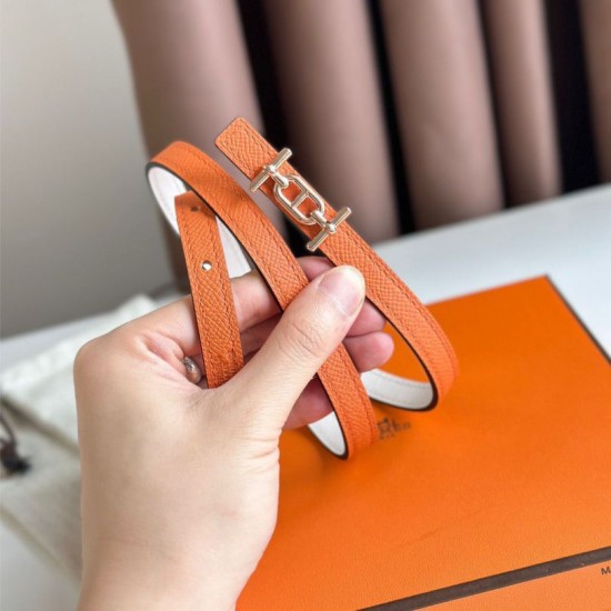 Miglior sito Replica Cintura reversibile Hermes Ancre 13MM donna Epsom Arancia Imitazioni Outlet Online