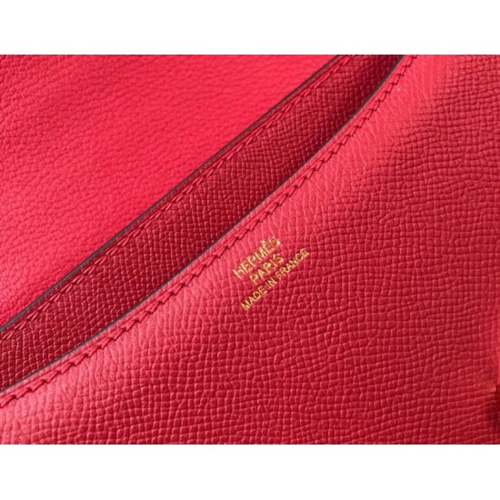 Miglior sito Replica Borsa Hermes Constance MM 24cm Rossa Epsom Imitazioni Outlet Online