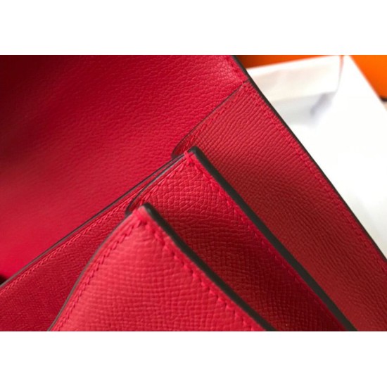 Miglior sito Replica Borsa Hermes Constance MM 24cm Rossa Epsom Imitazioni Outlet Online