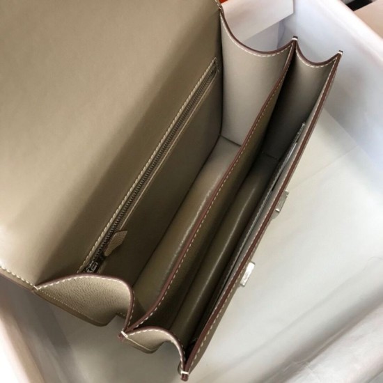 Miglior sito Replica Borsa Hermes Constance MM 24cm Grigio Epsom Imitazioni Outlet Online