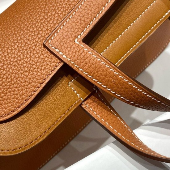 Miglior sito Replica Borse Hermes Halzan 25 marrone clemence Imitazioni Outlet Online