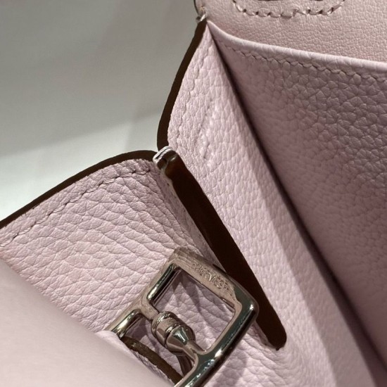Miglior sito Replica Borsa Hermes Halzan 25 viola chiaro clemence Imitazioni Outlet Online