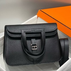 Miglior sito Replica Borse Hermes Halzan 25 nera clemence Imitazioni Outlet Online