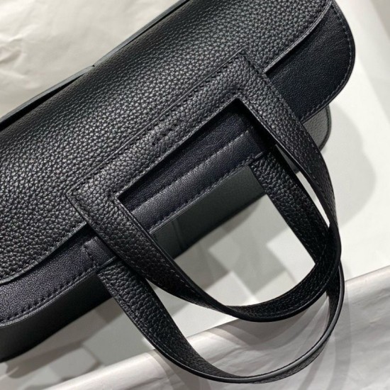 Miglior sito Replica Borse Hermes Halzan 25 nera clemence Imitazioni Outlet Online