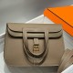 Miglior sito Replica Borse Hermes Halzan 25 marrone grigiastro clemence Imitazioni Outlet Online