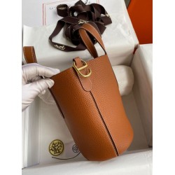 Miglior sito Replica Borsa Hermes In The Loop 18 fatta a mano Clemence marrone Imitazioni Outlet Online