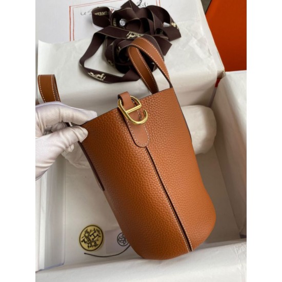 Miglior sito Replica Borsa Hermes In The Loop 18 fatta a mano Clemence marrone Imitazioni Outlet Online