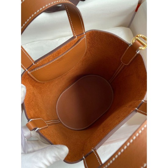 Miglior sito Replica Borsa Hermes In The Loop 18 fatta a mano Clemence marrone Imitazioni Outlet Online
