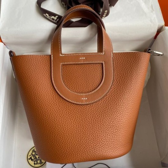 Miglior sito Replica Borsa Hermes In The Loop 18 fatta a mano Clemence marrone Imitazioni Outlet Online