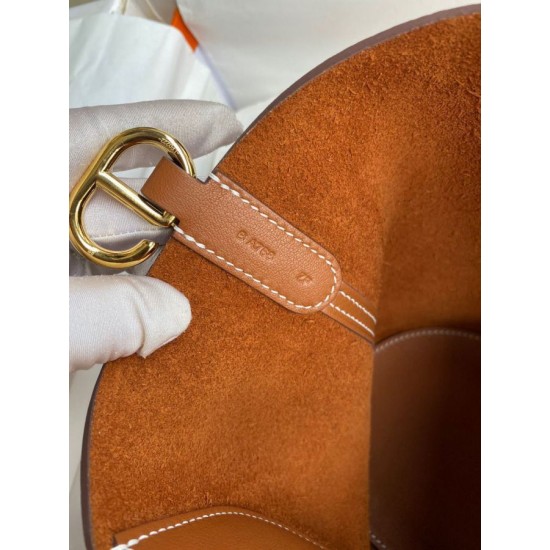 Miglior sito Replica Borsa Hermes In The Loop 18 fatta a mano Clemence marrone Imitazioni Outlet Online