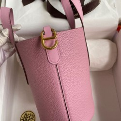 Miglior sito Replica Borsa Hermes In The Loop 18 fatta a mano Clemence Rosa Imitazioni Outlet Online