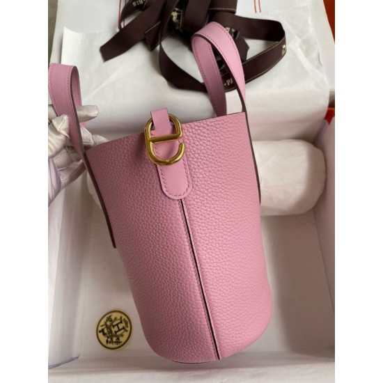 Miglior sito Replica Borsa Hermes In The Loop 18 fatta a mano Clemence Rosa Imitazioni Outlet Online