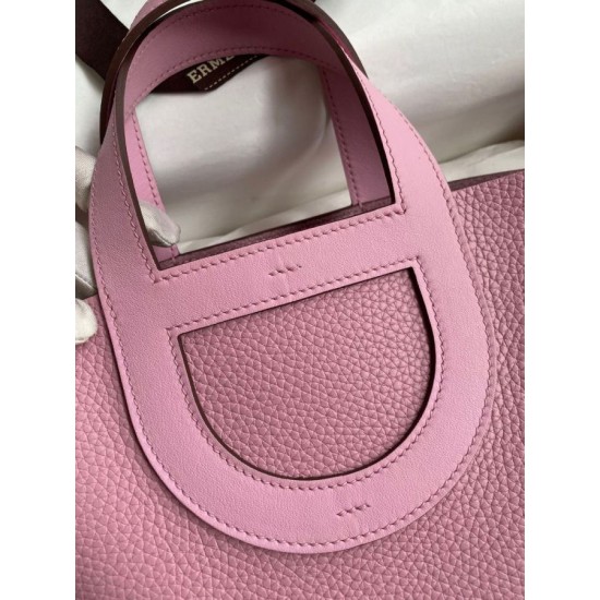 Miglior sito Replica Borsa Hermes In The Loop 18 fatta a mano Clemence Rosa Imitazioni Outlet Online