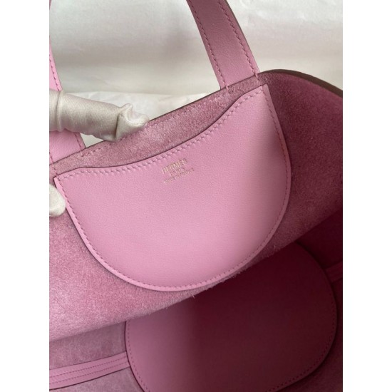 Miglior sito Replica Borsa Hermes In The Loop 18 fatta a mano Clemence Rosa Imitazioni Outlet Online