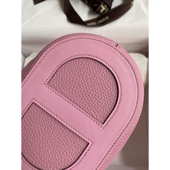 Miglior sito Replica Borsa Hermes In The Loop 18 fatta a mano Clemence Rosa Imitazioni Outlet Online