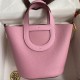 Miglior sito Replica Borsa Hermes In The Loop 18 fatta a mano Clemence Rosa Imitazioni Outlet Online