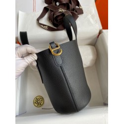 Miglior sito Replica Borsa Hermes In The Loop 18 fatta a mano Clemence nera Imitazioni Outlet Online
