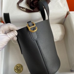 Miglior sito Replica Borsa Hermes In The Loop 18 fatta a mano Clemence nera Imitazioni Outlet Online