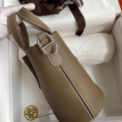 Miglior sito Replica Borsa Hermes In The Loop 18 fatta a mano Clemence Grigio Imitazioni Outlet Online
