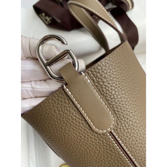Miglior sito Replica Borsa Hermes In The Loop 18 fatta a mano Clemence Grigio Imitazioni Outlet Online
