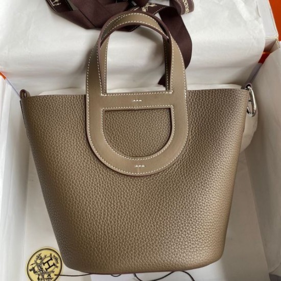 Miglior sito Replica Borsa Hermes In The Loop 18 fatta a mano Clemence Grigio Imitazioni Outlet Online