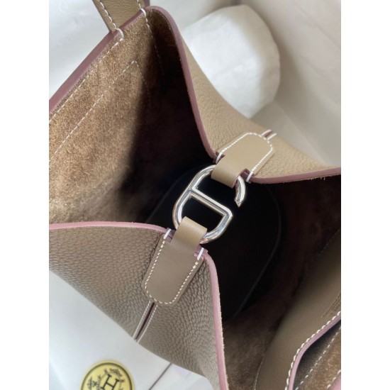 Miglior sito Replica Borsa Hermes In The Loop 18 fatta a mano Clemence Grigio Imitazioni Outlet Online