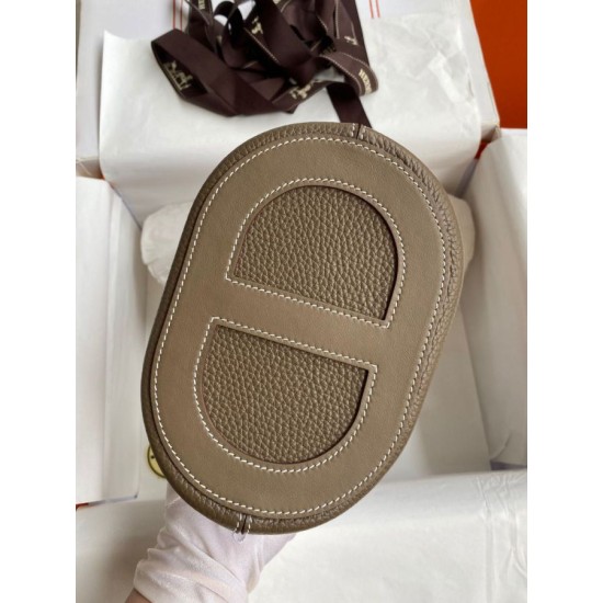 Miglior sito Replica Borsa Hermes In The Loop 18 fatta a mano Clemence Grigio Imitazioni Outlet Online