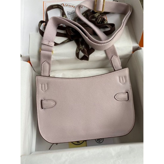 Miglior sito Replica Borsa Hermes Jypsiere Mini in pelle di vitello color malva chiaro Imitazioni Outlet Online