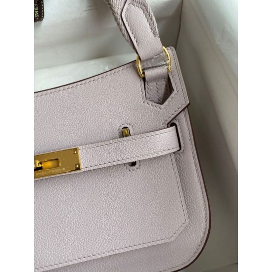 Miglior sito Replica Borsa Hermes Jypsiere Mini in pelle di vitello color malva chiaro Imitazioni Outlet Online