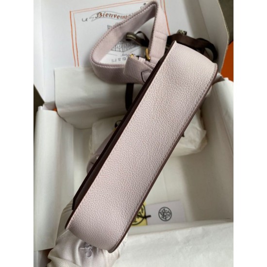 Miglior sito Replica Borsa Hermes Jypsiere Mini in pelle di vitello color malva chiaro Imitazioni Outlet Online