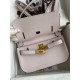 Miglior sito Replica Borsa Hermes Jypsiere Mini in pelle di vitello color malva chiaro Imitazioni Outlet Online