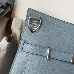 Miglior sito Replica Borse Hermes Jypsiere 28 fatta a mano Blu Clemence Imitazioni Outlet Online