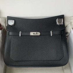 Miglior sito Replica Borse Hermes Jypsiere 28 fatta a mano nera Clemence Imitazioni Outlet Online