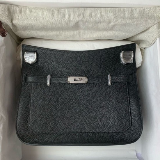 Miglior sito Replica Borse Hermes Jypsiere 28 fatta a mano nera Clemence Imitazioni Outlet Online