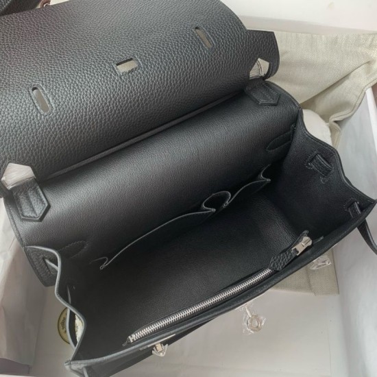 Miglior sito Replica Borse Hermes Jypsiere 28 fatta a mano nera Clemence Imitazioni Outlet Online