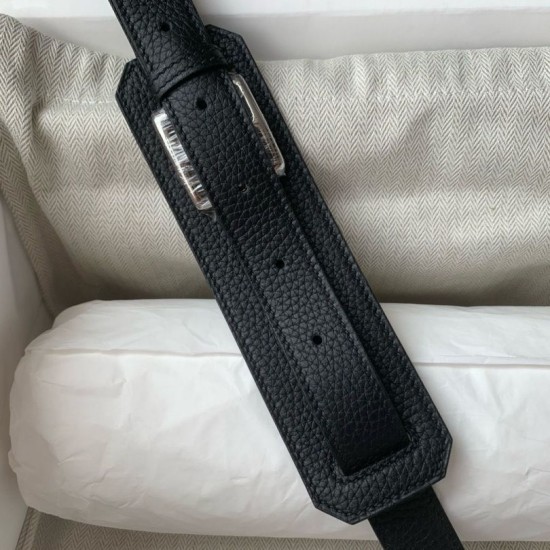 Miglior sito Replica Borse Hermes Jypsiere 28 fatta a mano nera Clemence Imitazioni Outlet Online