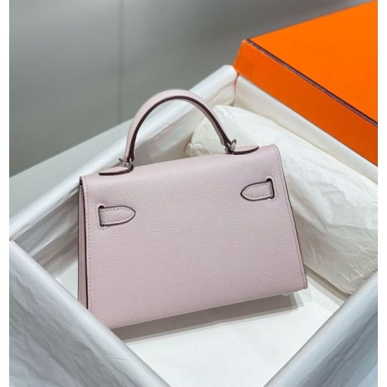 Miglior sito Replica Borsa Hermes Kelly Mini II Malva pallido Epsom con hardware dorato Imitazioni Outlet Online