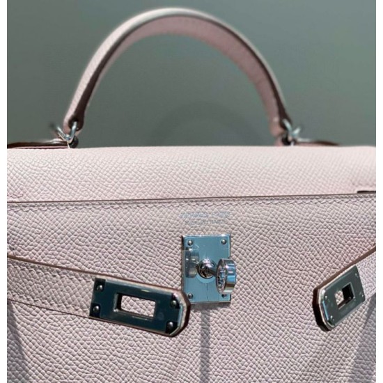 Miglior sito Replica Borsa Hermes Kelly Mini II Malva pallido Epsom con hardware dorato Imitazioni Outlet Online