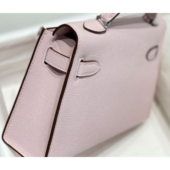 Miglior sito Replica Borsa Hermes Kelly Mini II Malva pallido Epsom con hardware dorato Imitazioni Outlet Online