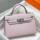 Miglior sito Replica Borsa Hermes Kelly Mini II Malva pallido Epsom con hardware dorato Imitazioni Outlet Online