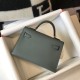 Miglior sito Replica Borsa Hermes Kelly Mini II Vert Amande Epsom con hardware dorato Imitazioni Outlet Online