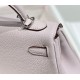 Miglior sito Replica Borsa Hermes Kelly 20cm/25cm malva pallido Clemence hardware argento Imitazioni Outlet Online
