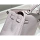 Miglior sito Replica Borsa Hermes Kelly 20cm/25cm malva pallido Clemence hardware argento Imitazioni Outlet Online