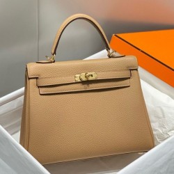 Miglior sito Replica Borsa Hermes Kelly 20cm/25cm marrone Clemence Imitazioni Outlet Online