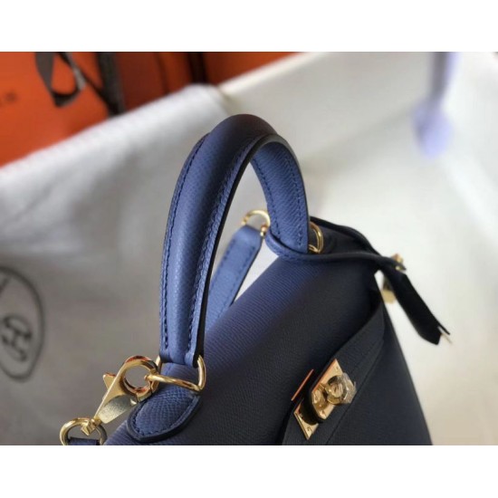 Miglior sito Replica Borse Hermes Kelly 25cm Sellier blu Epsom Imitazioni Outlet Online