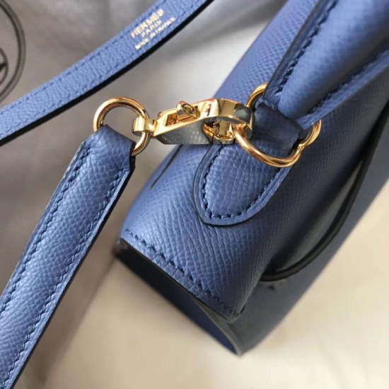 Miglior sito Replica Borse Hermes Kelly 25cm Sellier blu Epsom Imitazioni Outlet Online