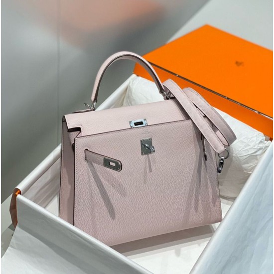 Miglior sito Replica Borsa Hermes Kelly 25cm Sellier Rosa Epsom Imitazioni Outlet Online