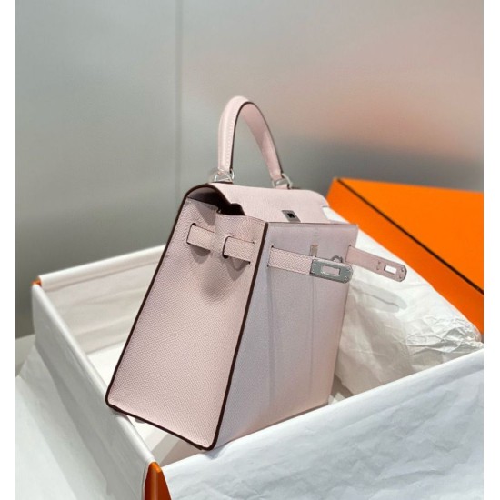 Miglior sito Replica Borsa Hermes Kelly 25cm Sellier Rosa Epsom Imitazioni Outlet Online